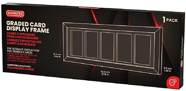 EVORETRO GRADED CARD DISPLAY FRAME FOR 5 PSA GRADED CARDS